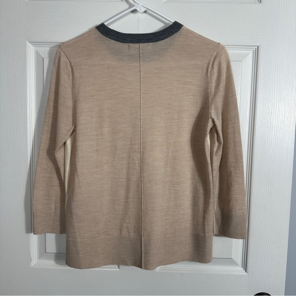 Banana Republic colorblock merino sweater, Small, neutral, fall, office, classic - Picture 10 of 10